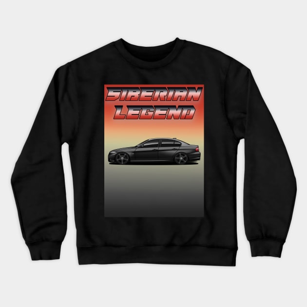 bmw e90 pushka a.k.a siberian legend Crewneck Sweatshirt by timwild